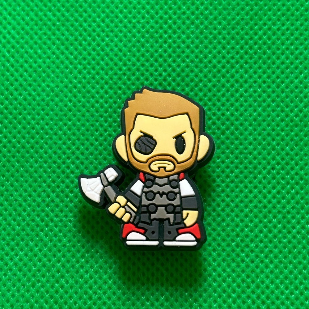 🌼 (5/$10 or 10/$15) NEW Superhero Marvel Thor Croc Shoe Charm Collection